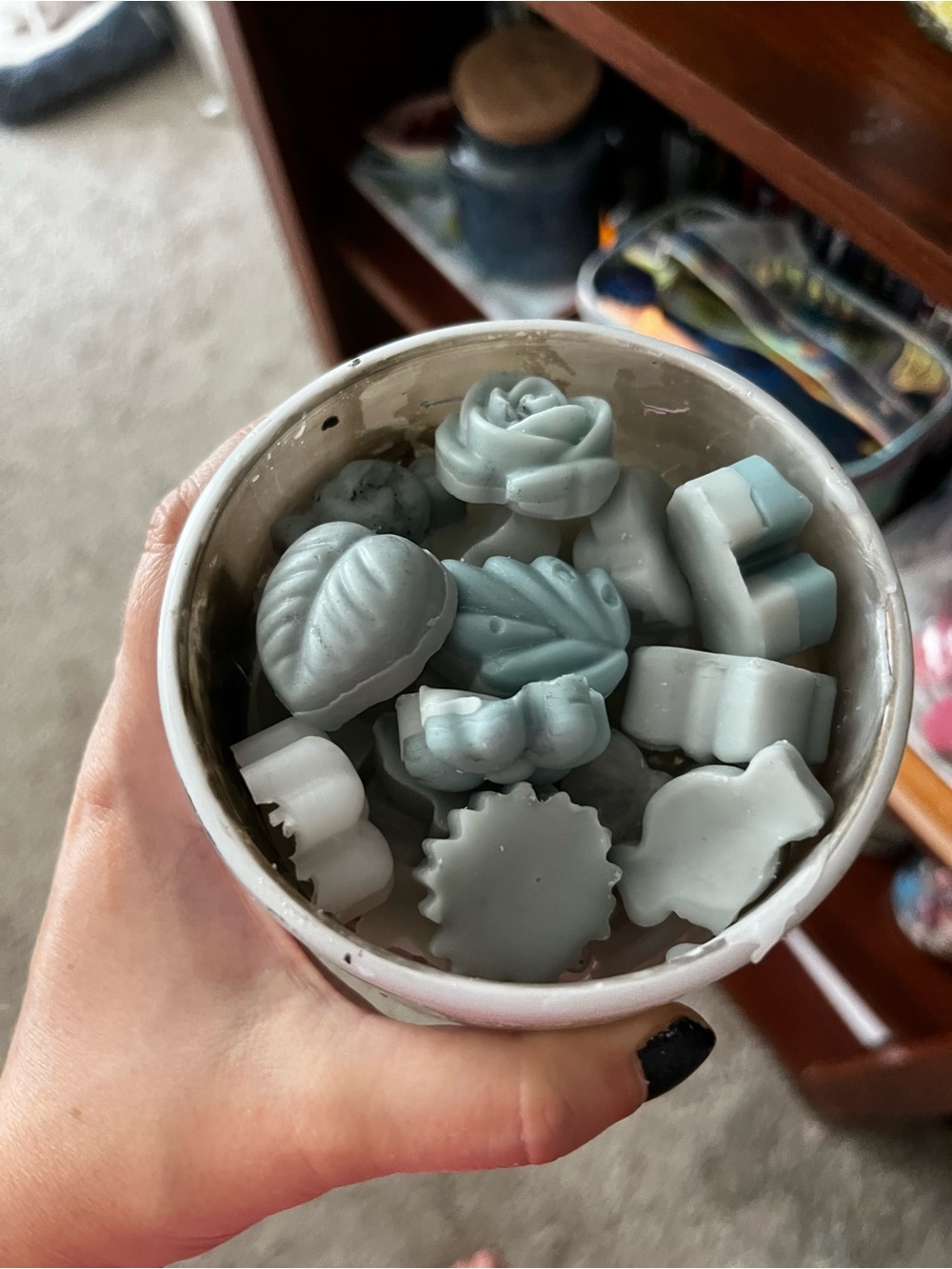 Homemade Floral Wax Melts - light ocean linen set of 12